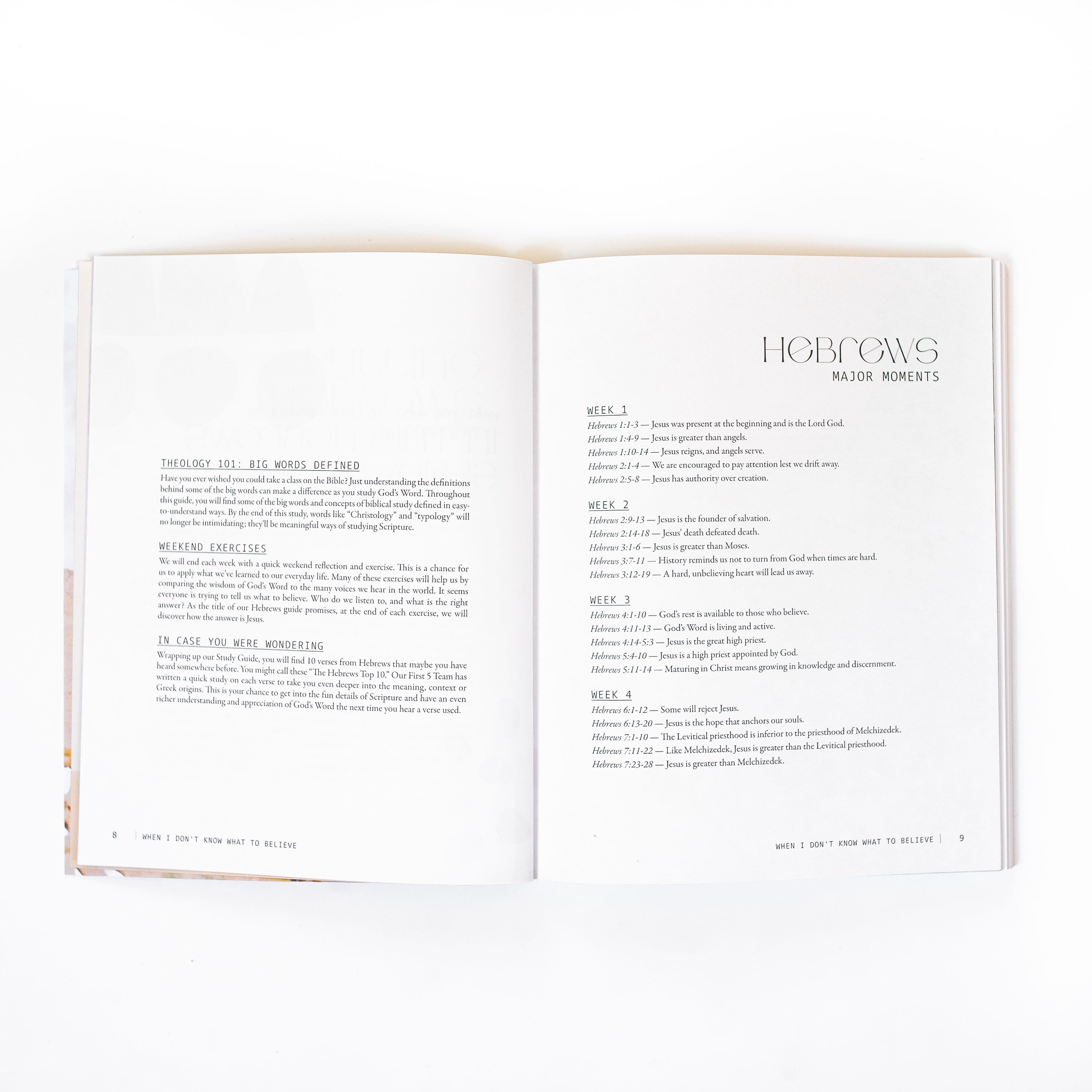 When I Don't Know What To Believe: A Study of the Book of Hebrews