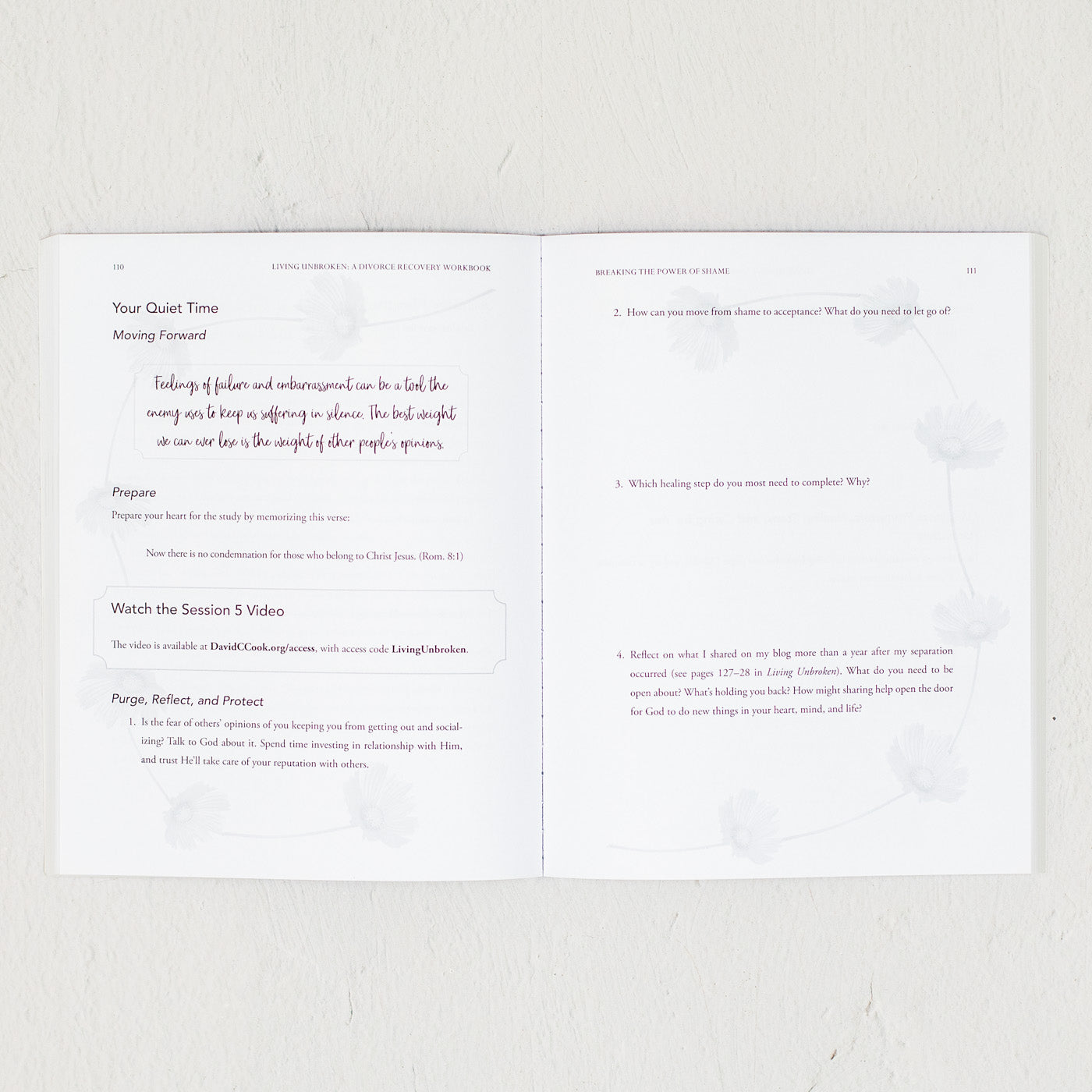 Living Unbroken: A Divorce Recovery Workbook