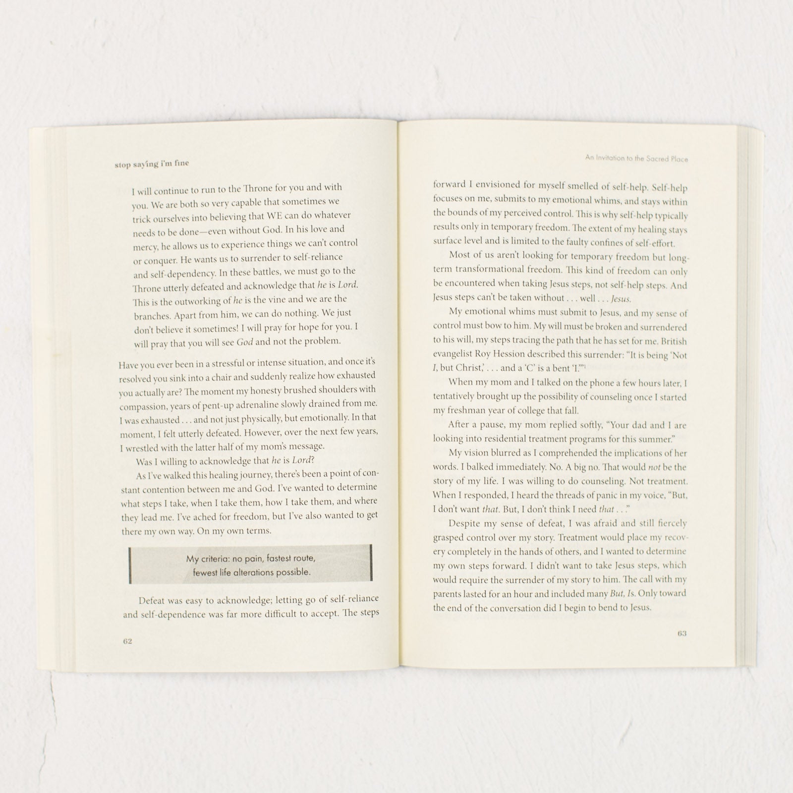 Stop Saying I'm Fine