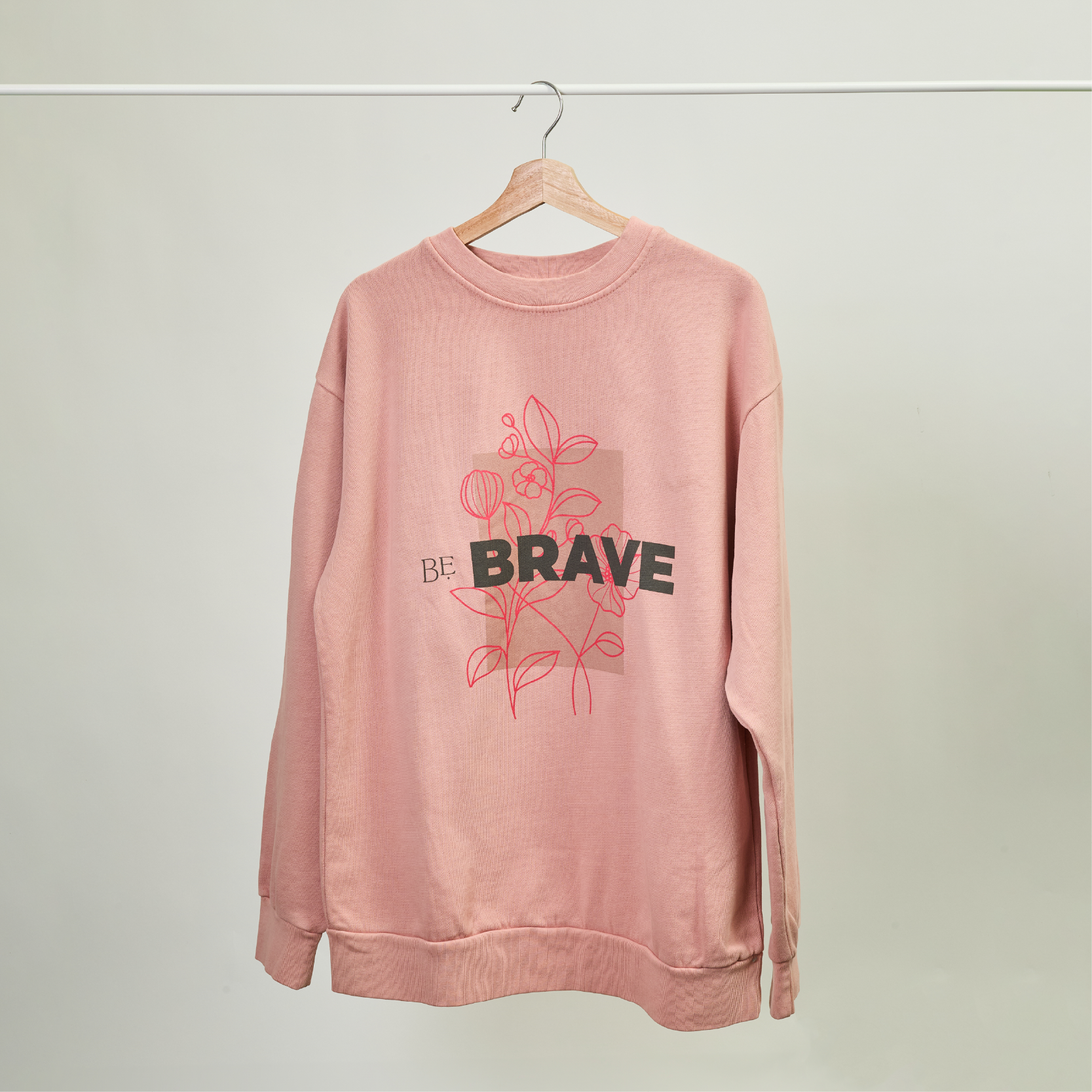 "Be Brave" Sweatshirt (Salmon)