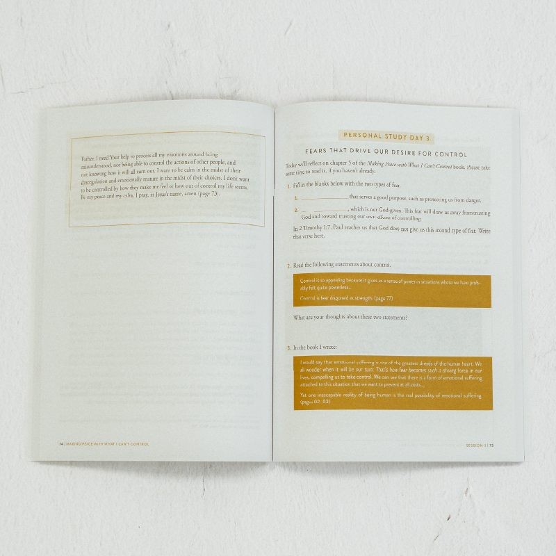 Making Peace with What I Can't Control Bible Study Guide + Streaming Video