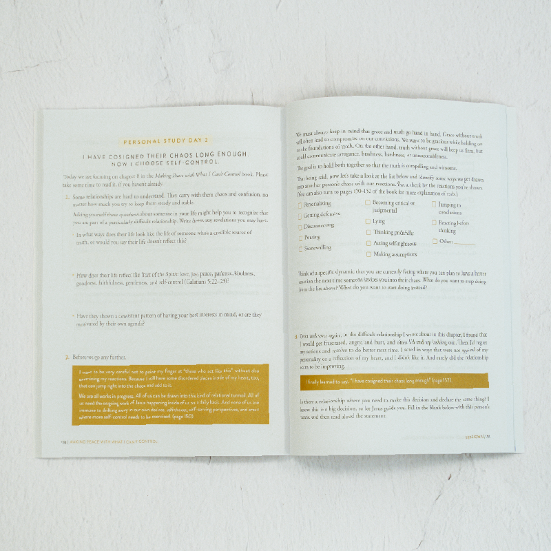 Making Peace with What I Can't Control Bible Study Guide + Streaming Video